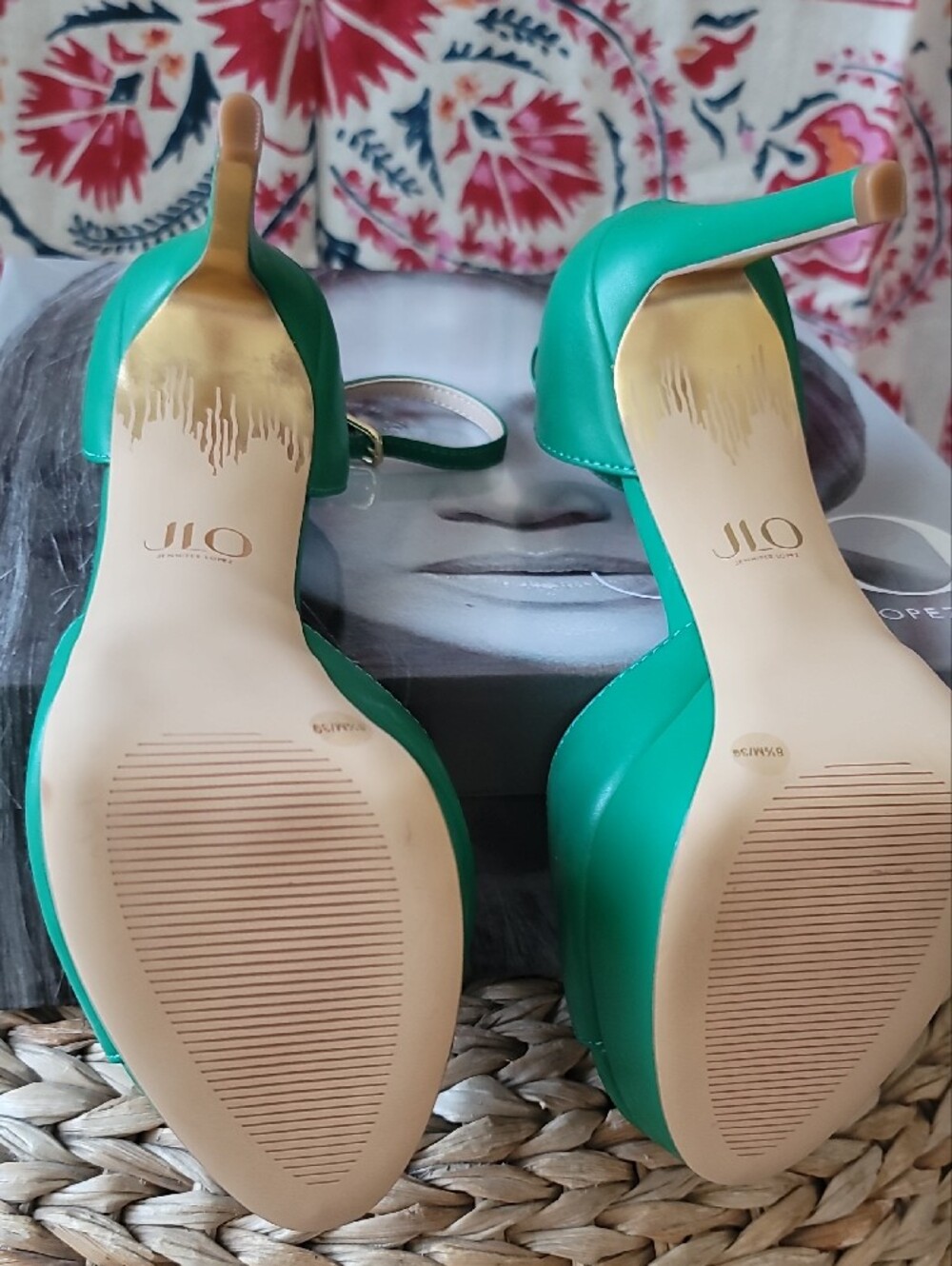 NWT J Lo Whimsgoth Emerald Open Toe Ankle-Strap Platform Stiletto Heel - Picture 7 of 14